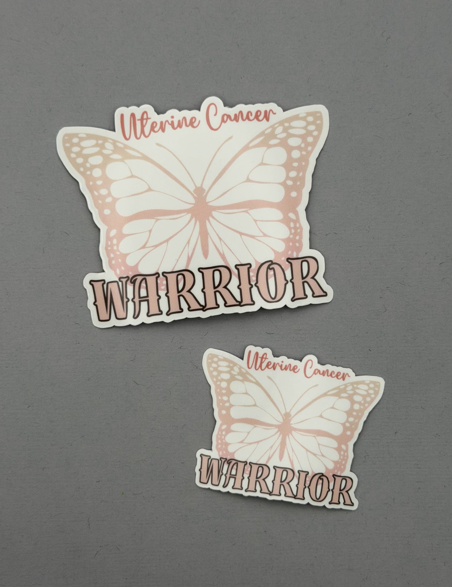 Uterine Cancer Warrior Butterfly Sticker