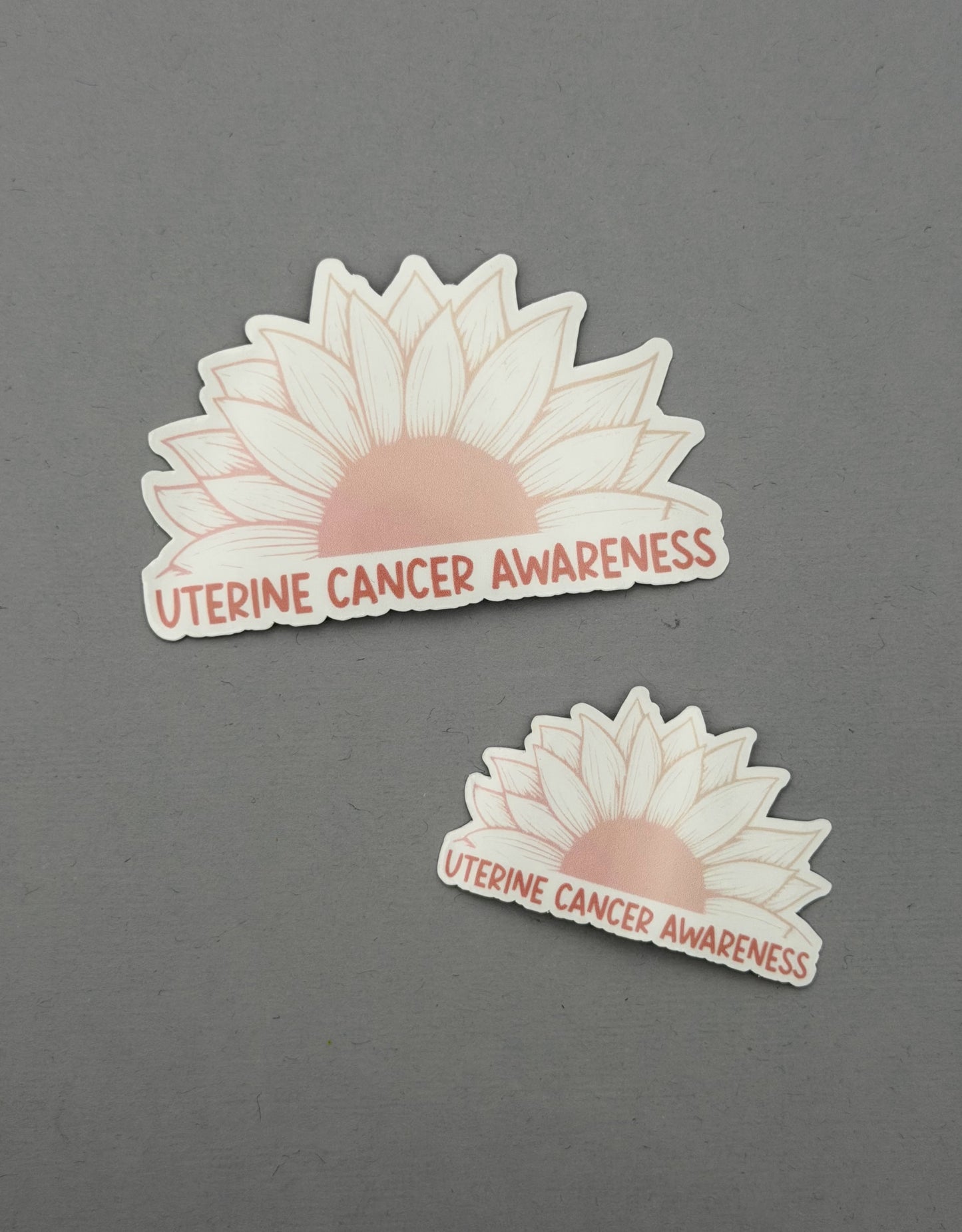 Uterine Cancer Awareness Sunflower Sticker
