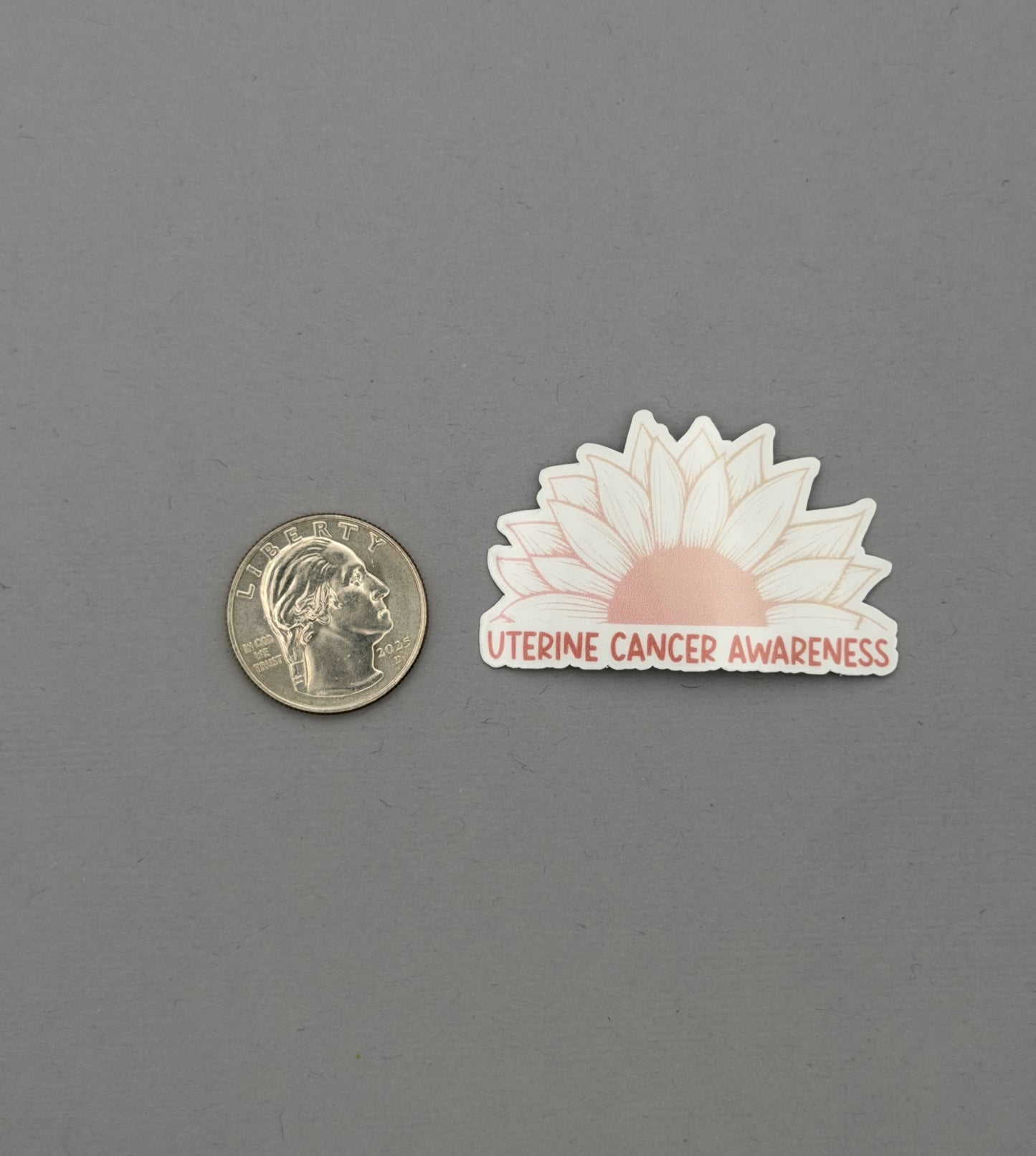 Uterine Cancer Awareness Sunflower Sticker