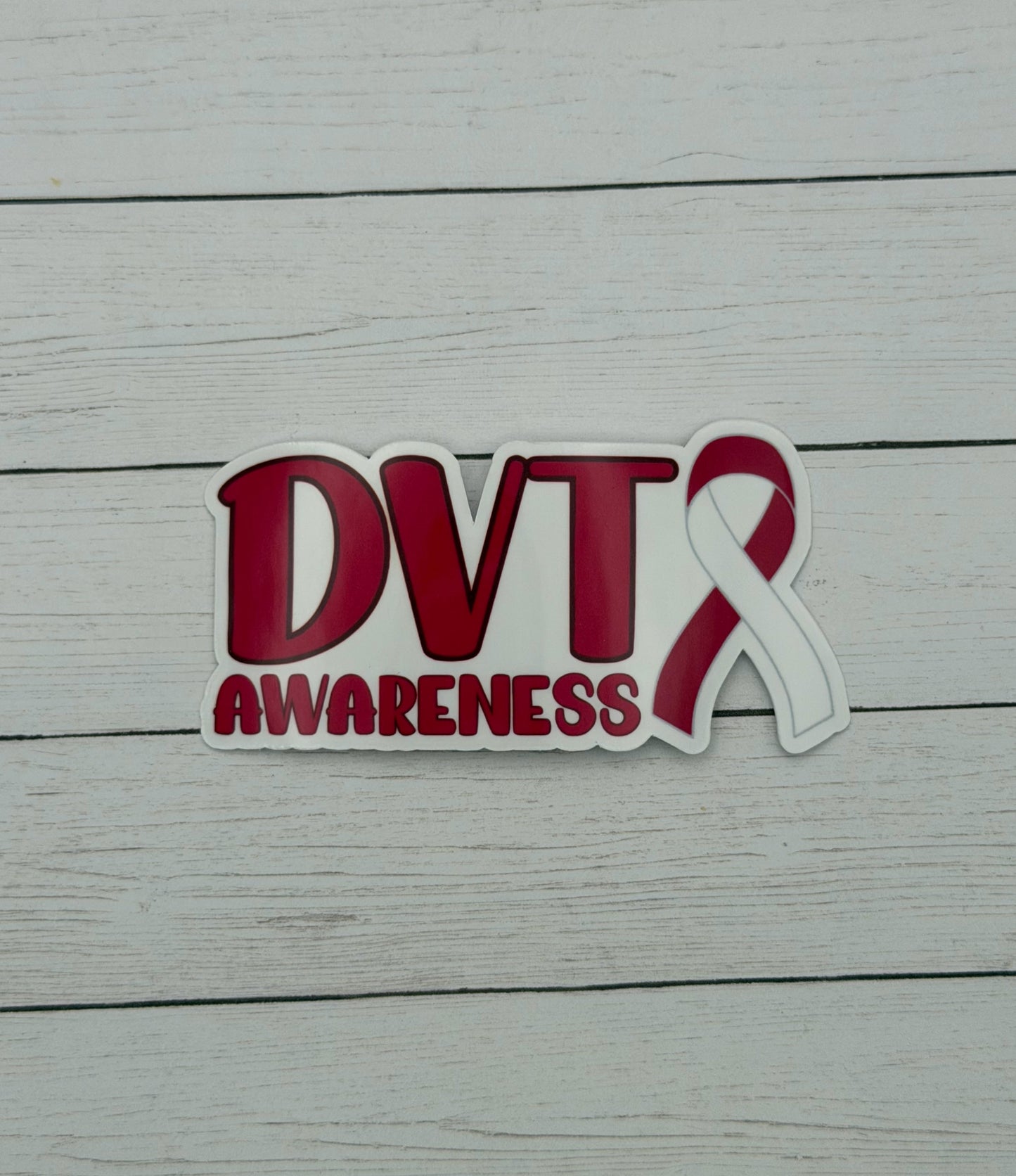 DVT Awareness with Ribbon Sticker | Deep Vein Thrombosis