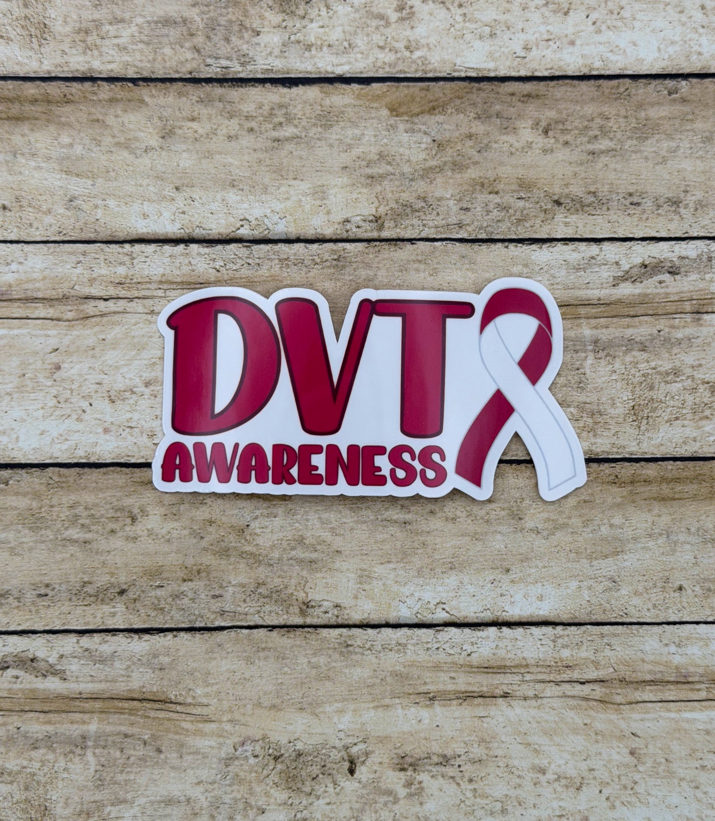 DVT Awareness with Ribbon Sticker | Deep Vein Thrombosis