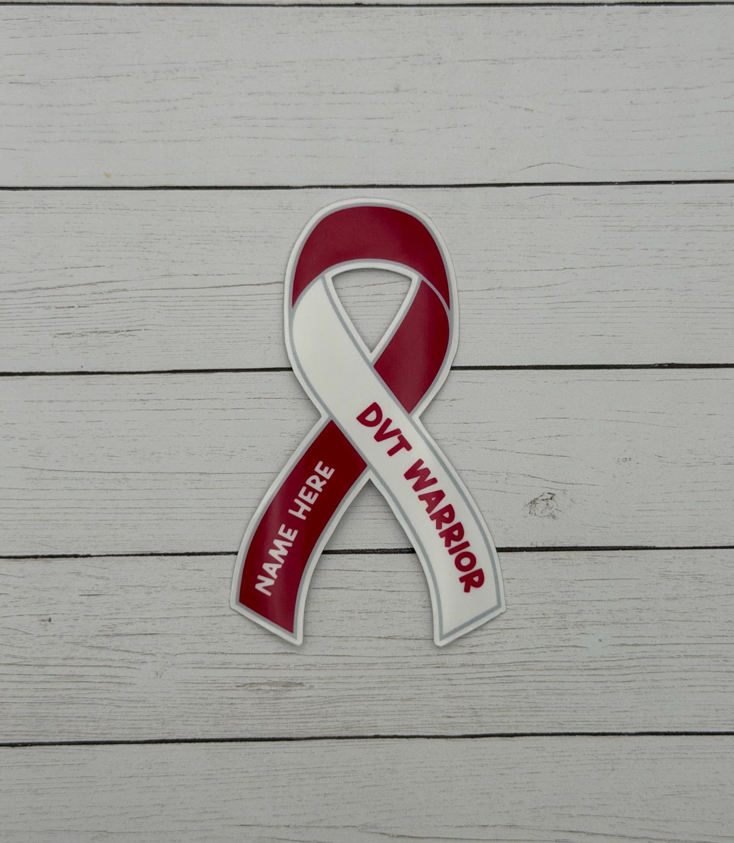 DVT Warrior Custom Ribbon Sticker | Deep Vein Thrombosis