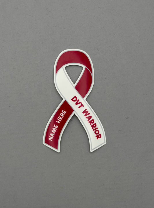 DVT Warrior Custom Ribbon Sticker | Deep Vein Thrombosis