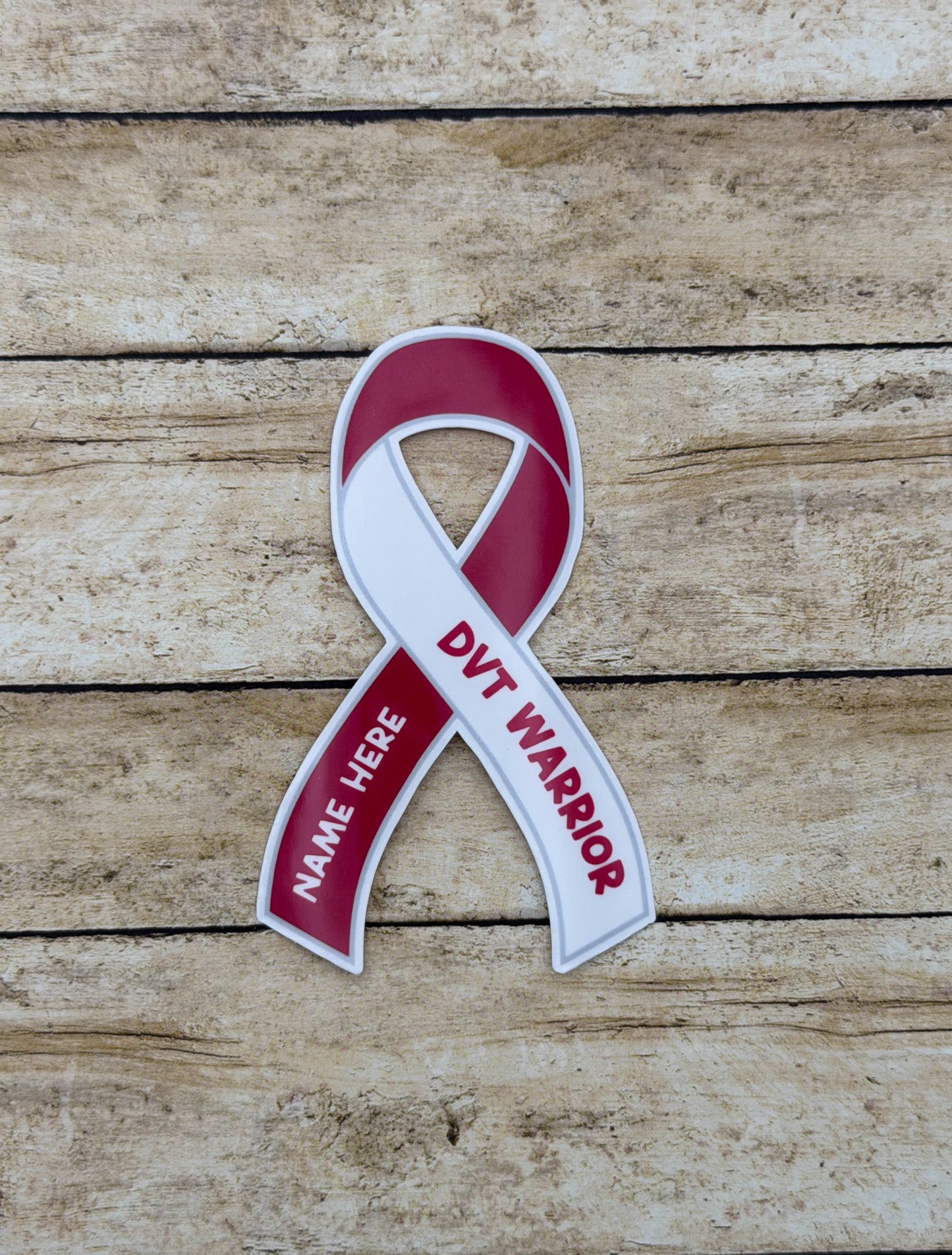 DVT Warrior Custom Ribbon Sticker | Deep Vein Thrombosis