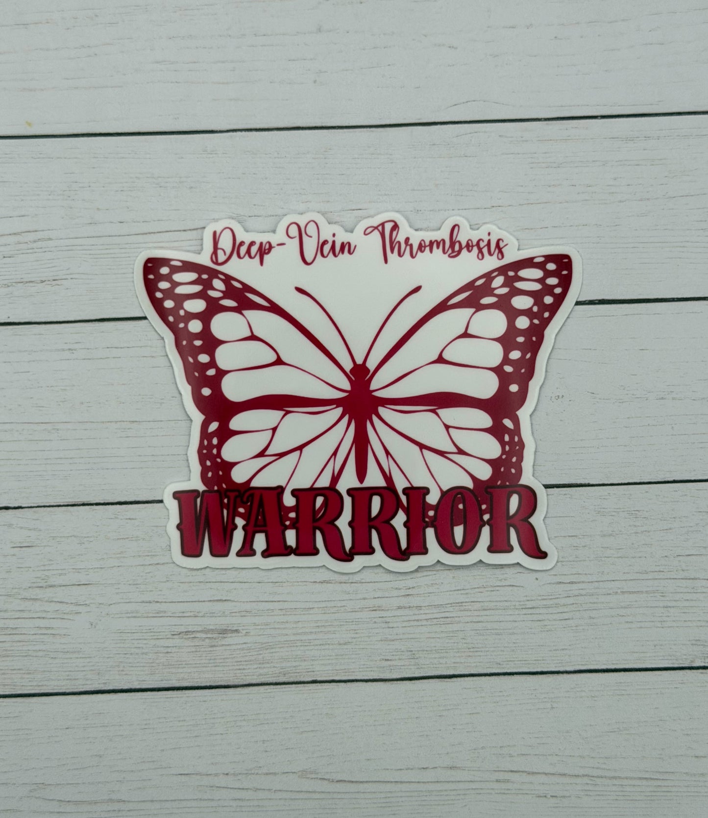 Deep Vein Thrombosis Warrior Butterfly Sticker | DVT