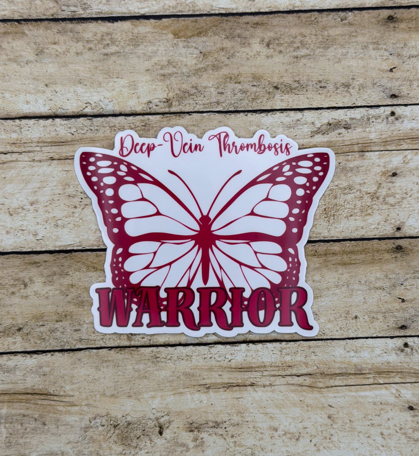 Deep Vein Thrombosis Warrior Butterfly Sticker | DVT