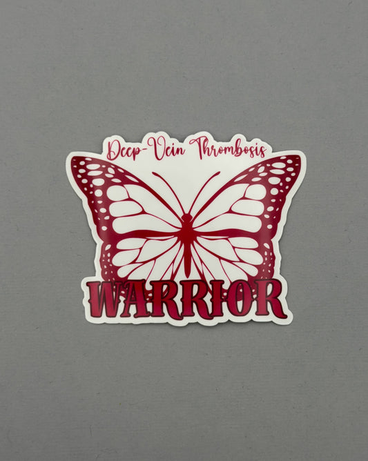 Deep Vein Thrombosis Warrior Butterfly Sticker | DVT