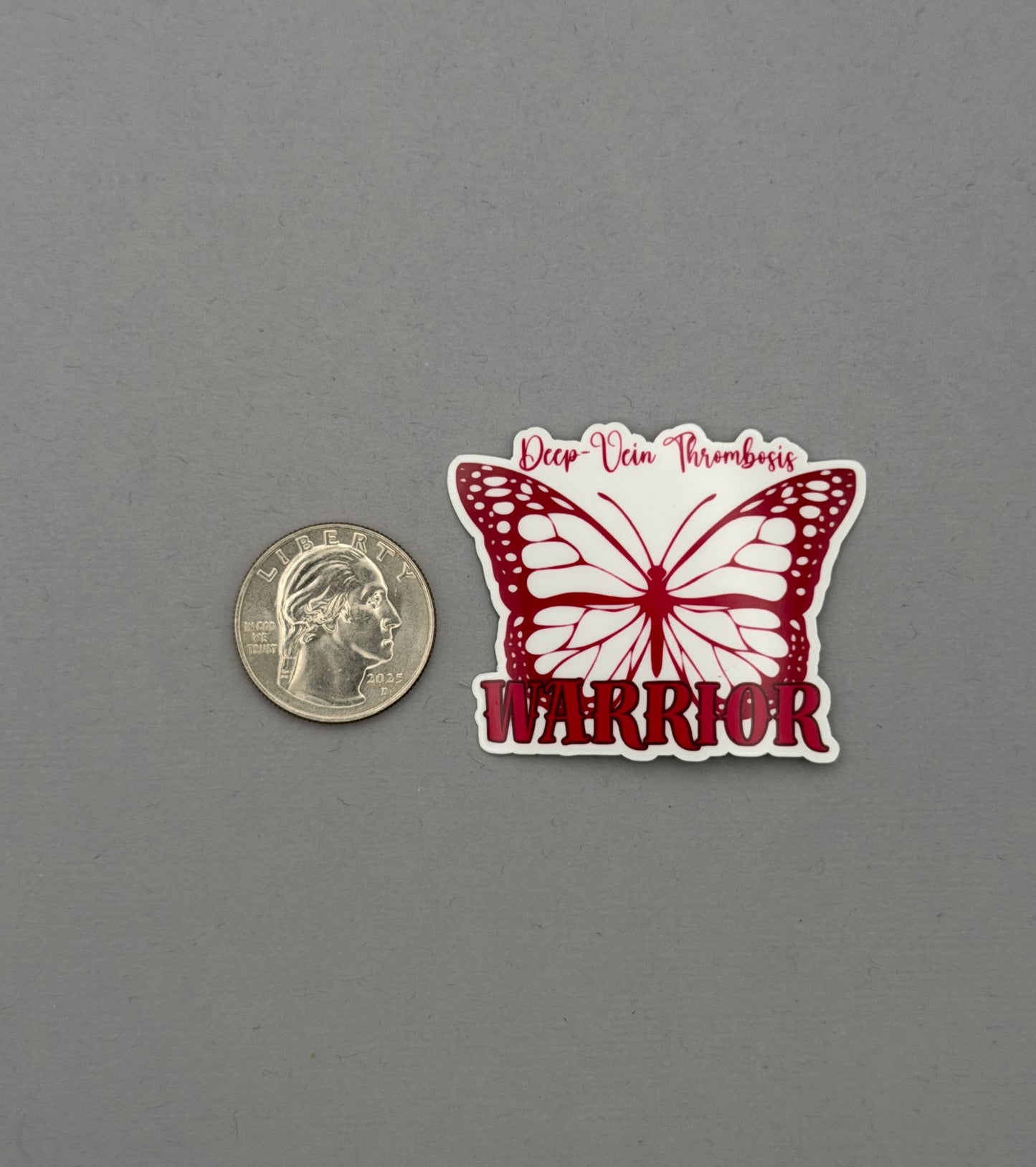 Deep Vein Thrombosis Warrior Butterfly Sticker | DVT