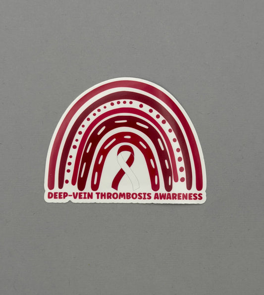Deep Vein Thrombosis Awareness Rainbow Sticker | DVT