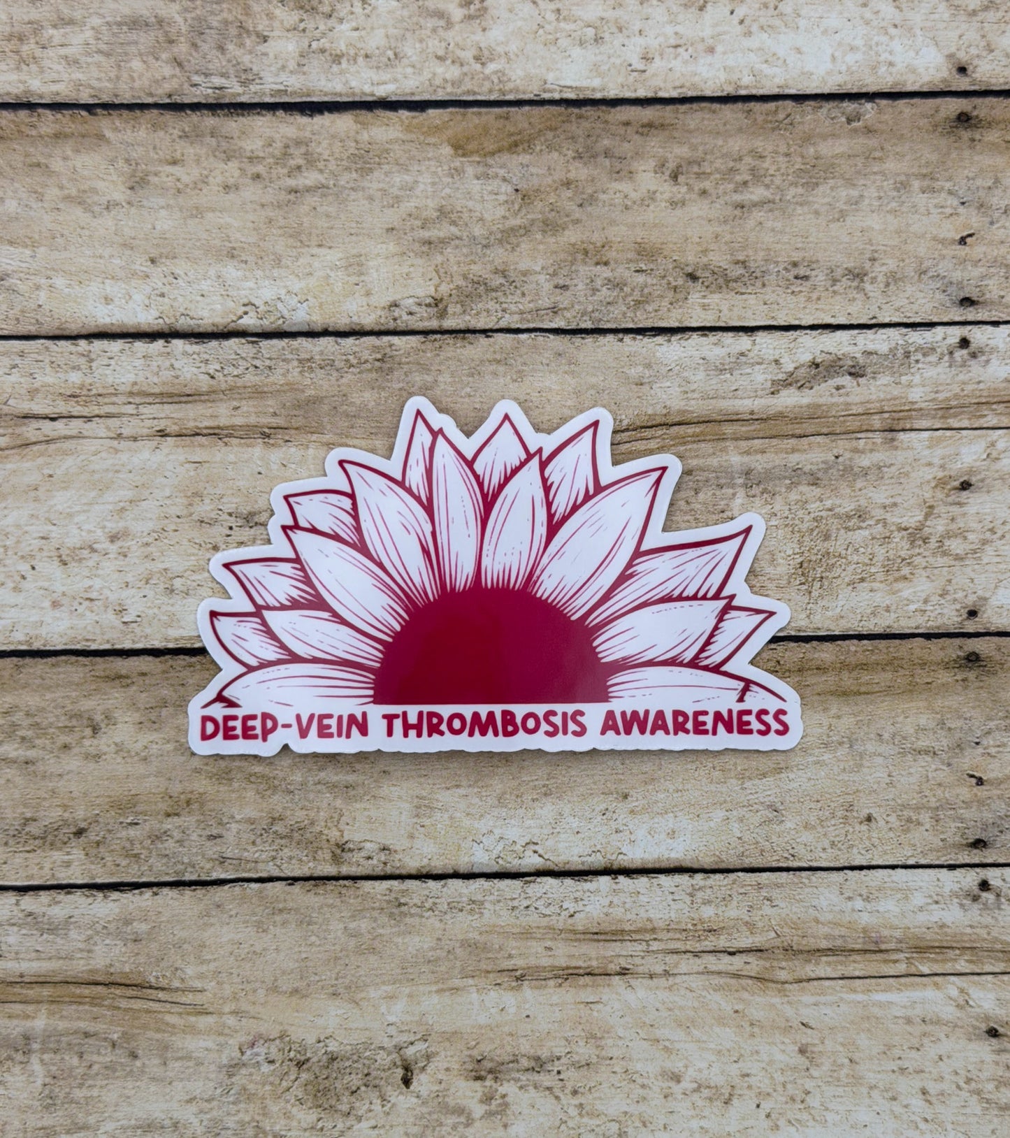 Deep Vein Thrombosis Awareness Sunflower Sticker | DVT