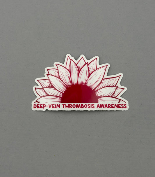 Deep Vein Thrombosis Awareness Sunflower Sticker | DVT