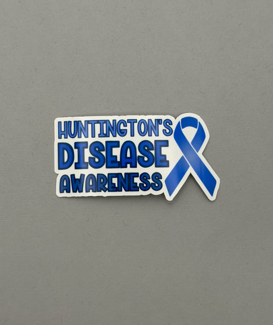 Huntington's Disease Awareness with Ribbon Sticker