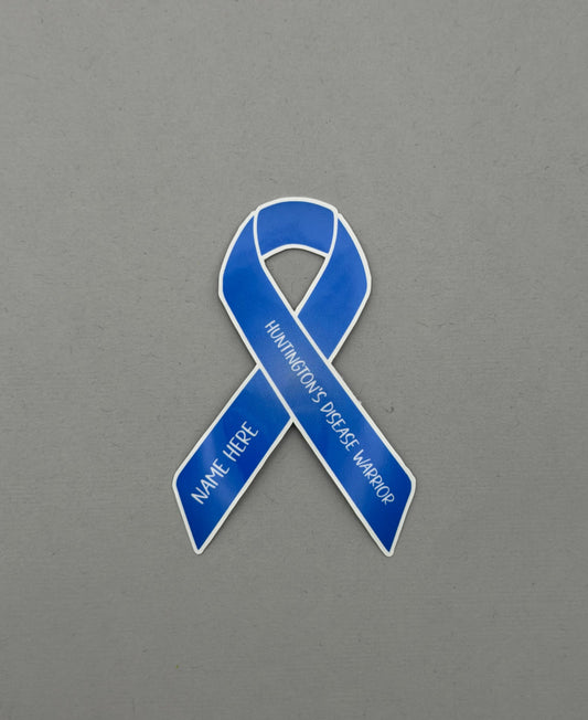 Huntington's Disease Warrior Custom Ribbon Sticker