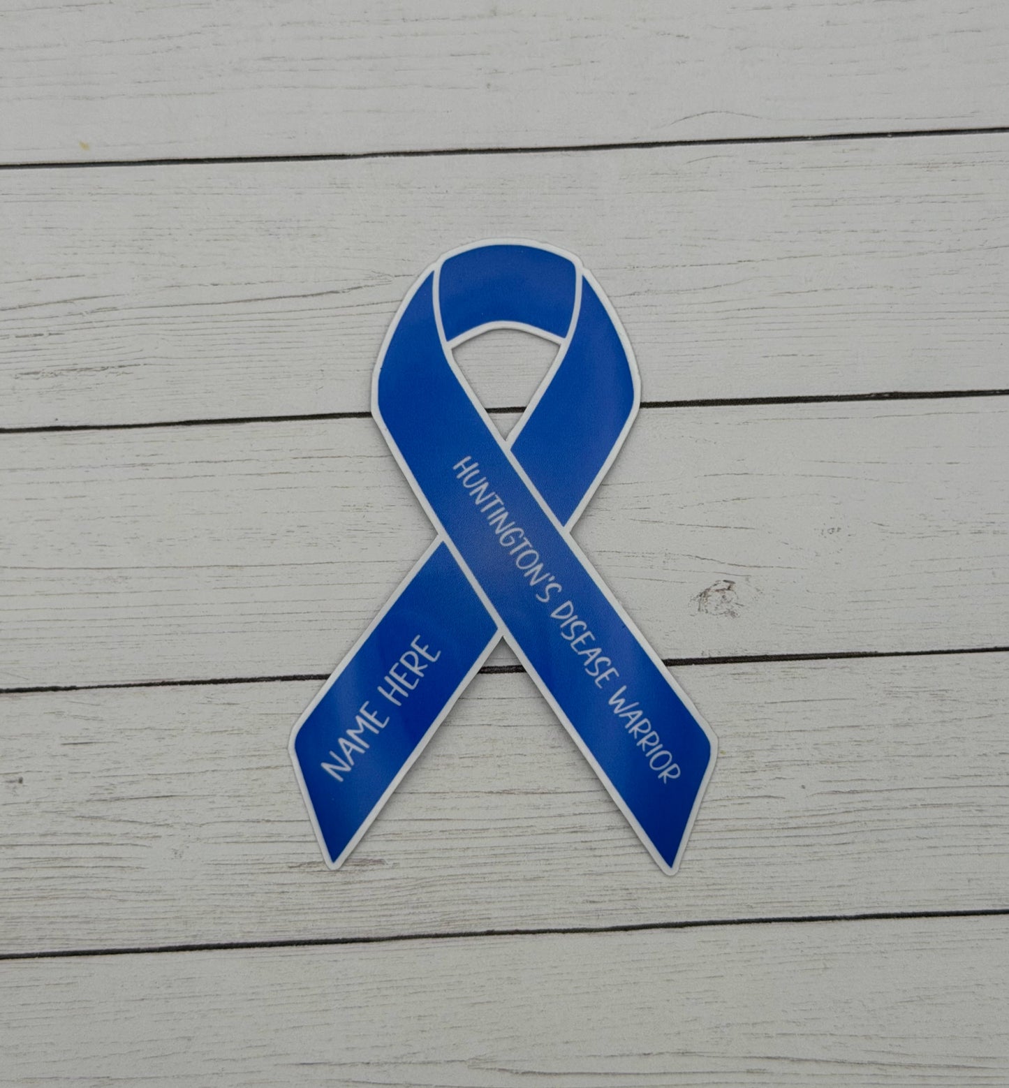 Huntington's Disease Warrior Custom Ribbon Sticker