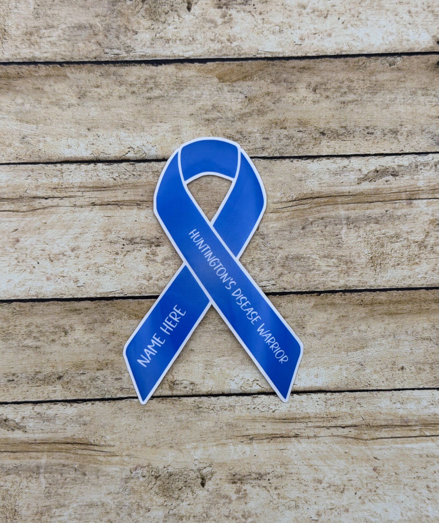 Huntington's Disease Warrior Custom Ribbon Sticker