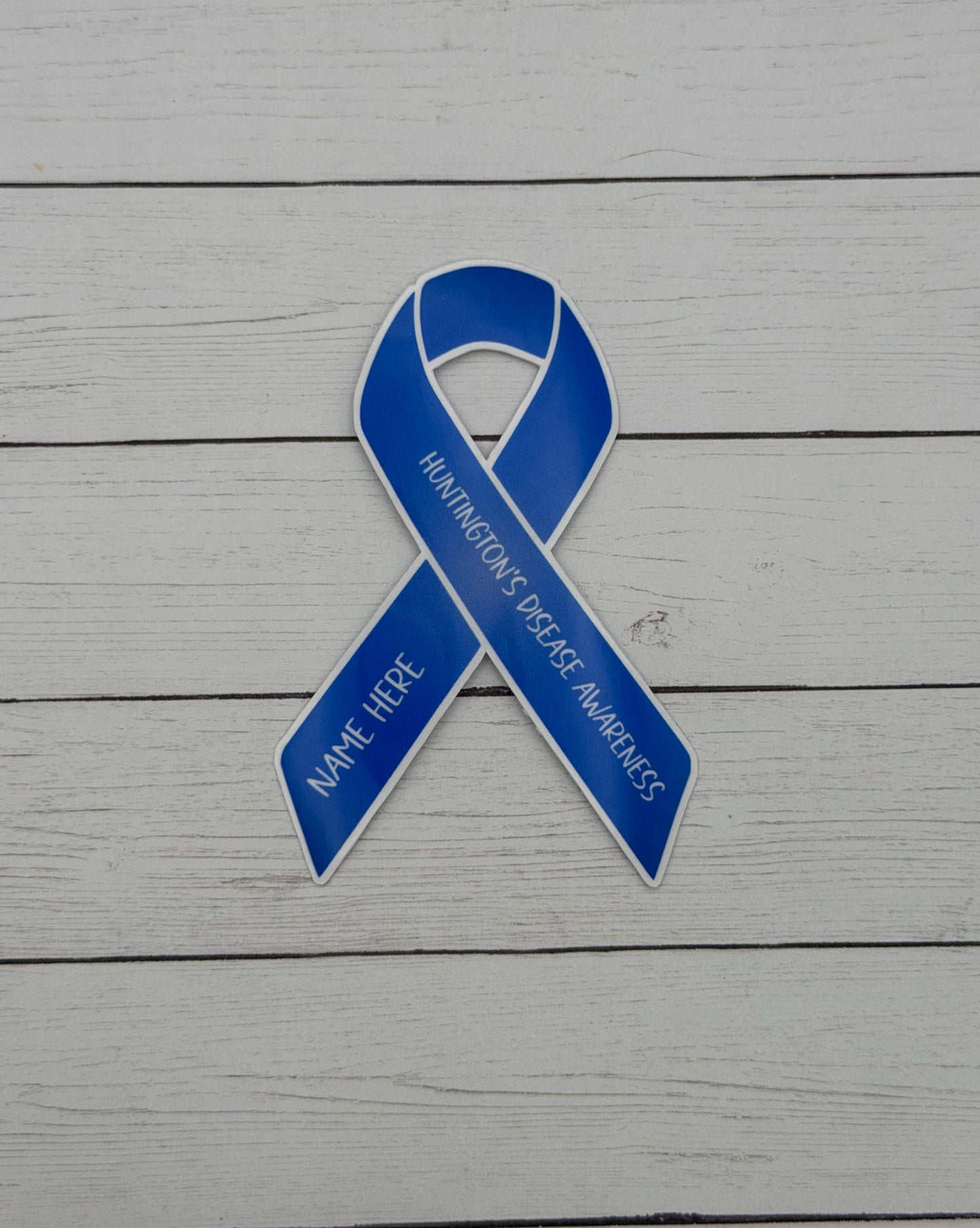 Huntington's Disease Awareness Custom Ribbon Sticker