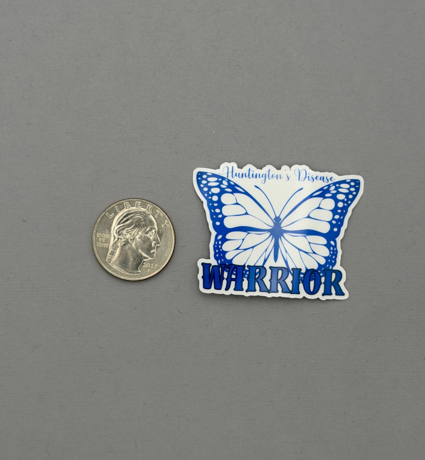 Huntington's Disease Warrior Butterfly Sticker