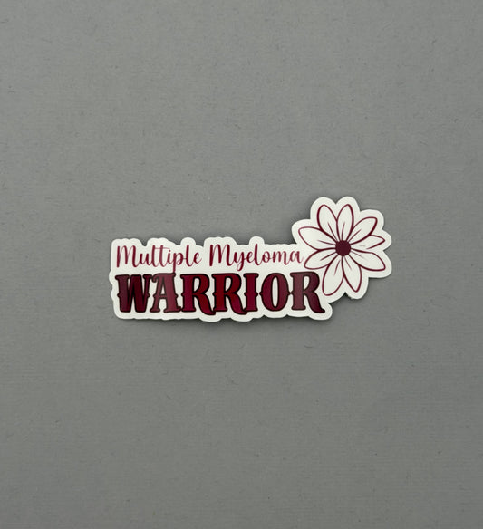 Multiple Myeloma Warrior Flower Sticker