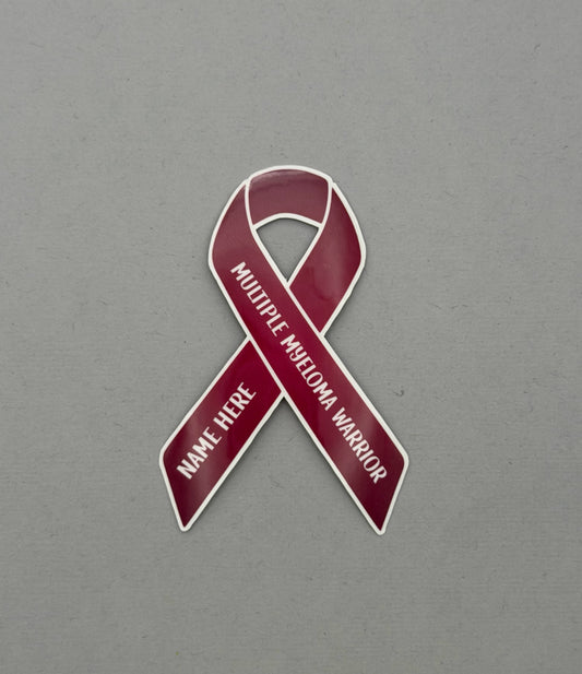 Multiple Myeloma Warrior Custom Ribbon Sticker