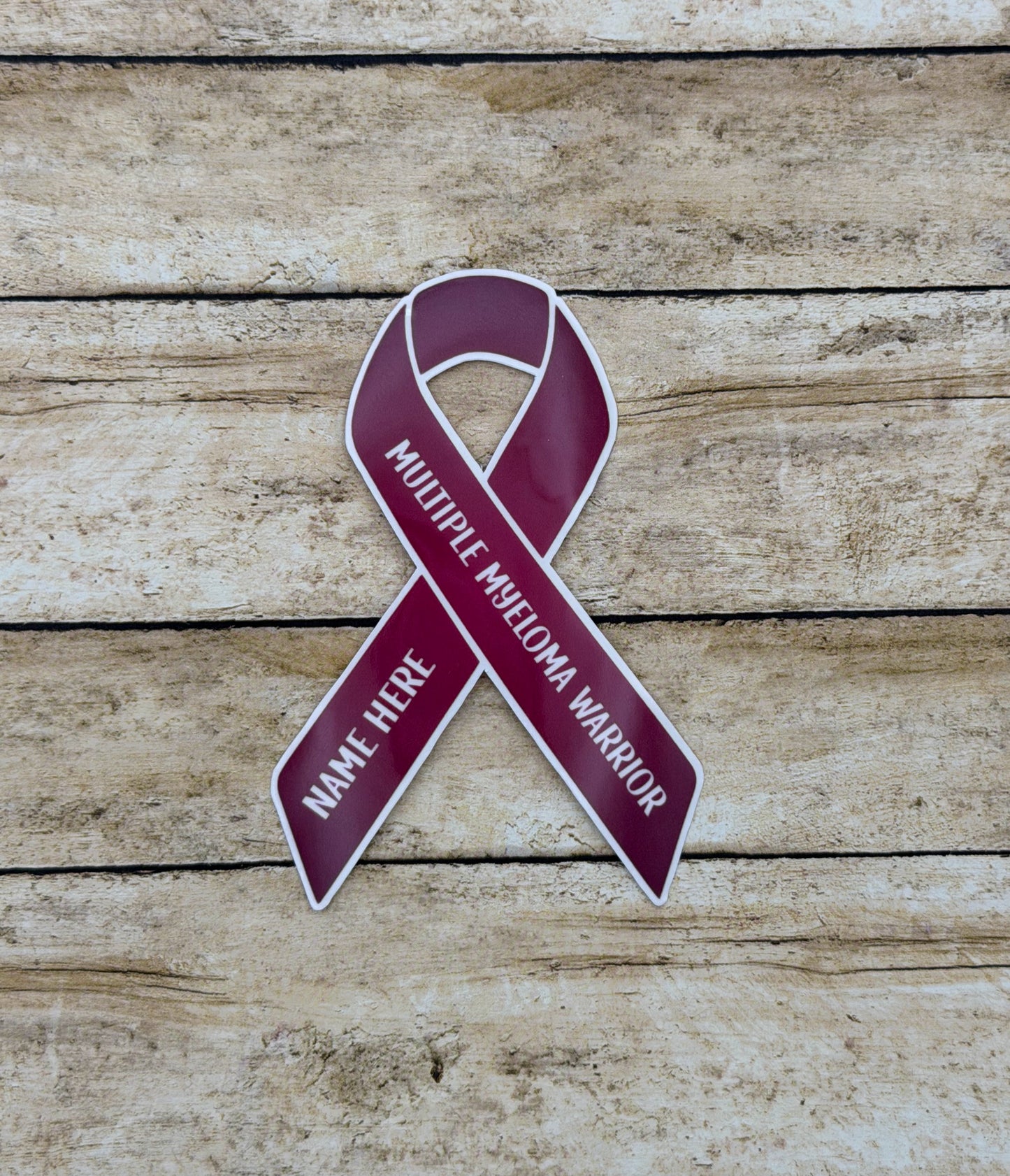 Multiple Myeloma Warrior Custom Ribbon Sticker
