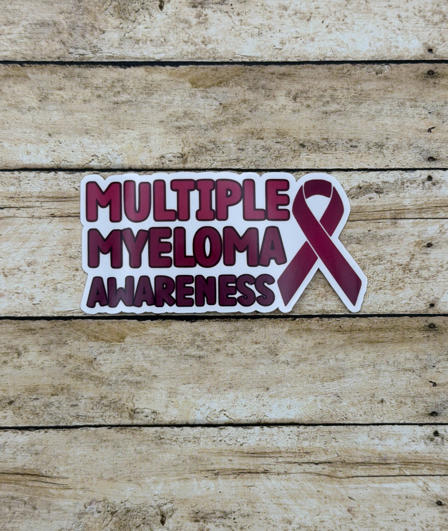 Multiple Myeloma Awareness with Ribbon Sticker