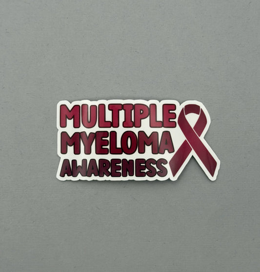 Multiple Myeloma Awareness with Ribbon Sticker