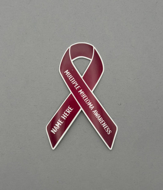 Multiple Myeloma Awareness Custom Ribbon Sticker