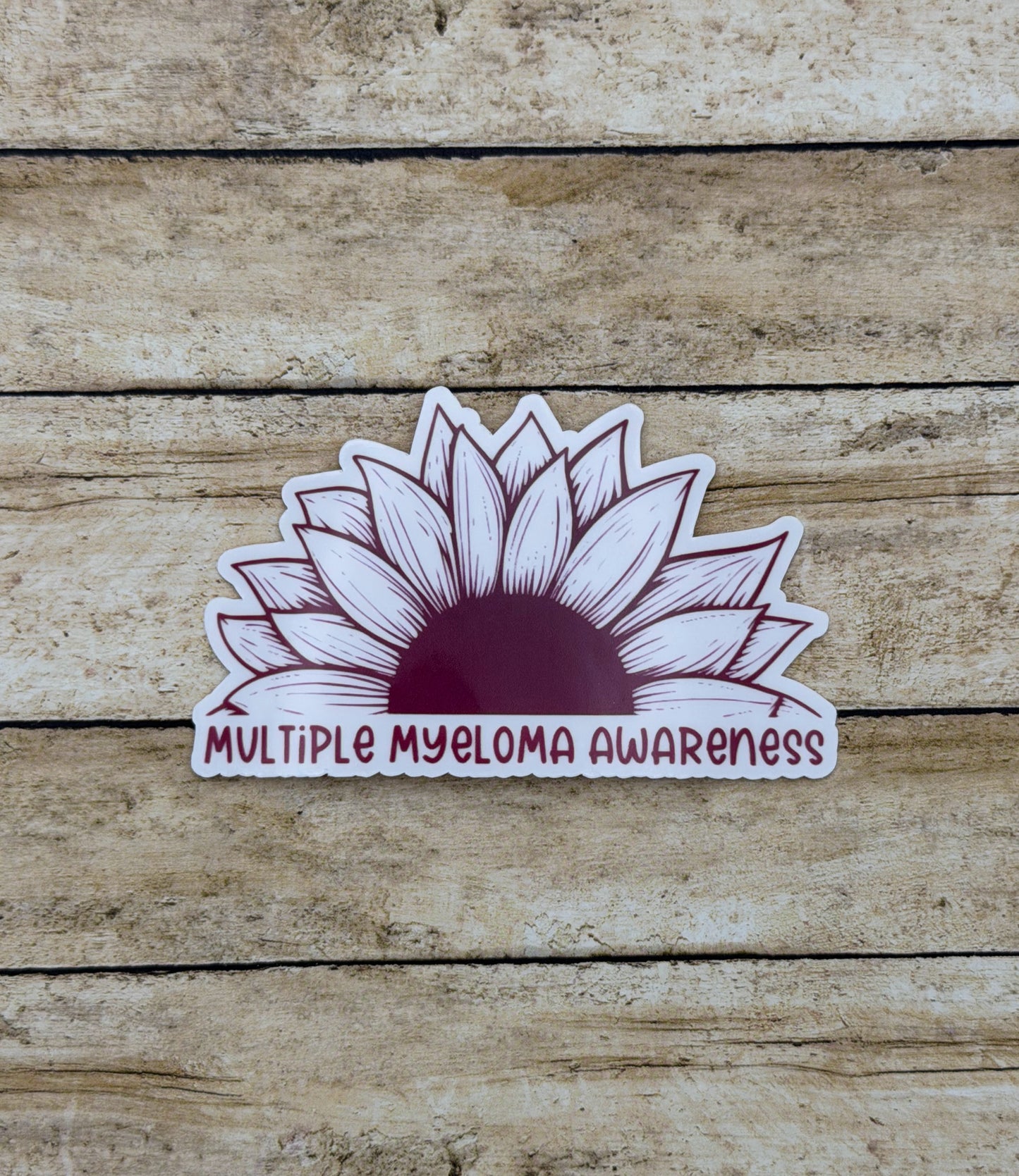 Multiple Myeloma Awareness Sunflower Sticker