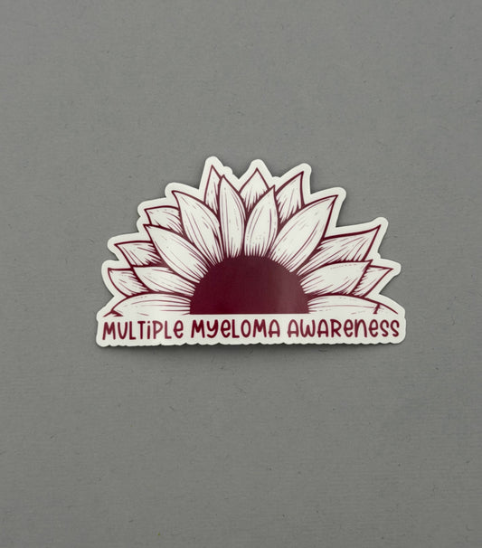 Multiple Myeloma Awareness Sunflower Sticker