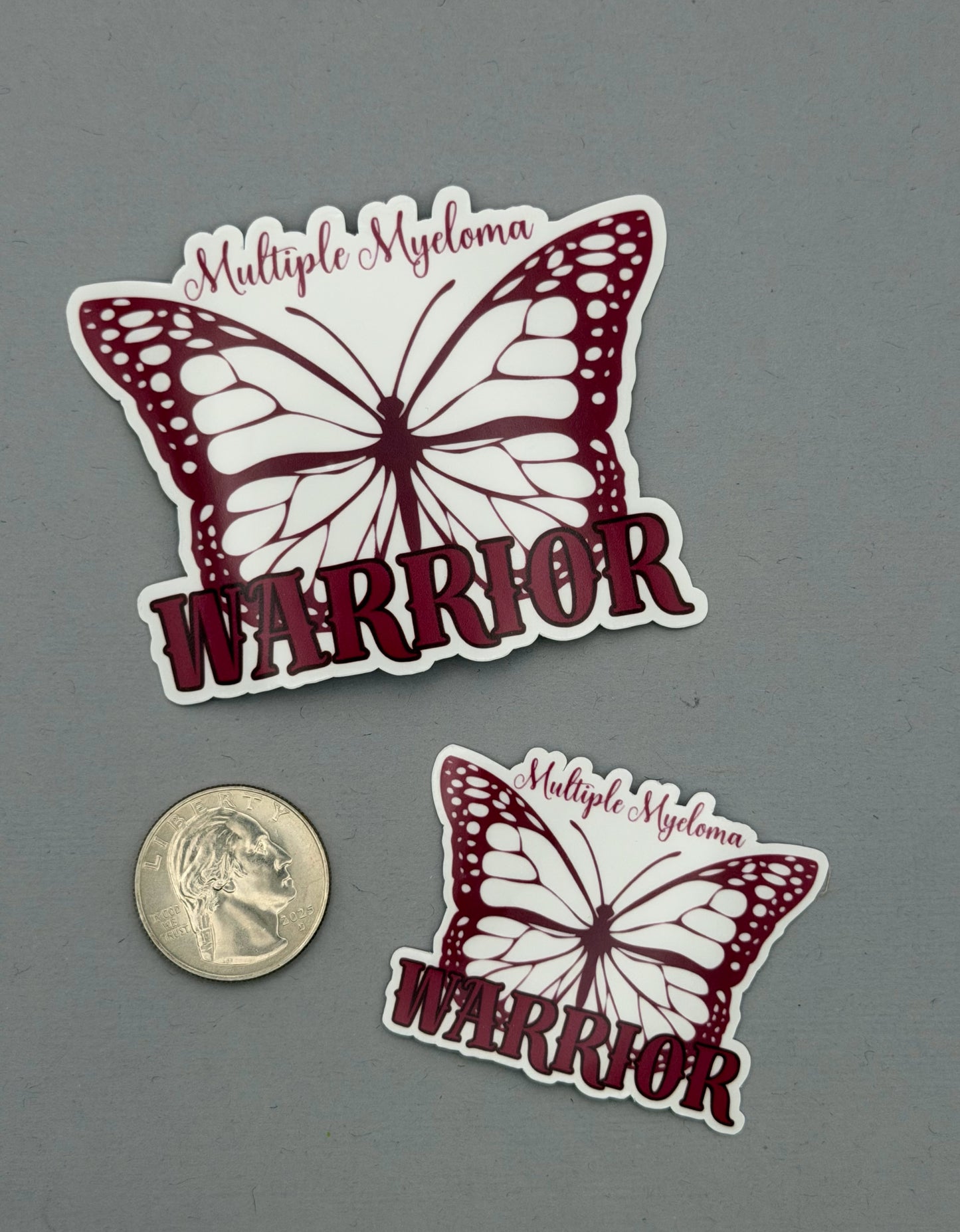 Multiple Myeloma Warrior Butterfly Sticker