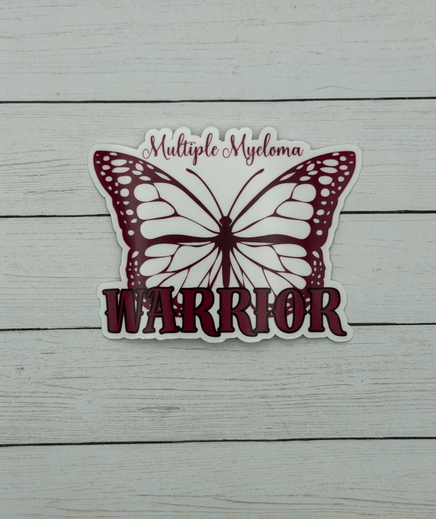 Multiple Myeloma Warrior Butterfly Sticker