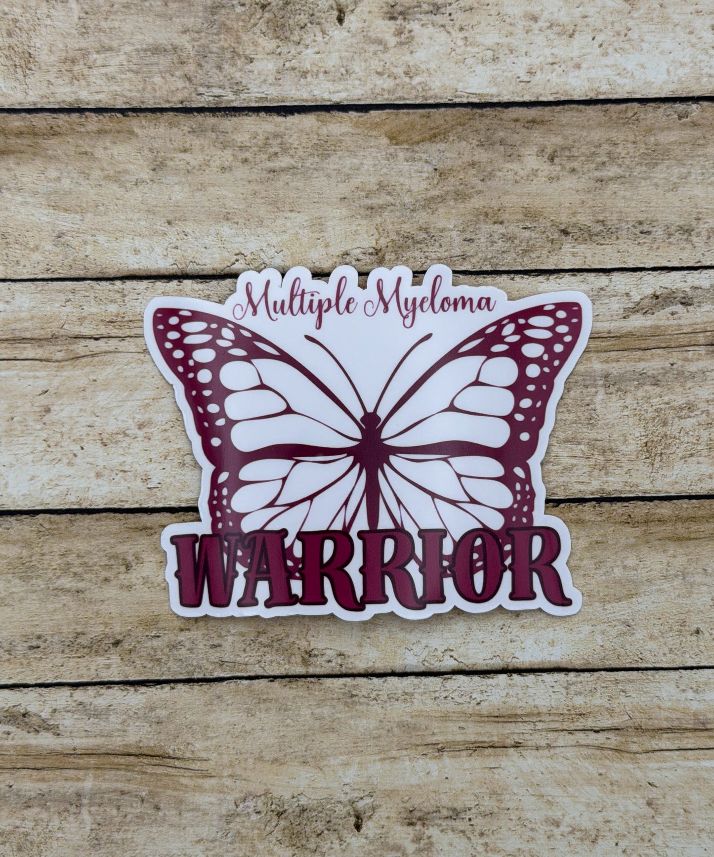 Multiple Myeloma Warrior Butterfly Sticker