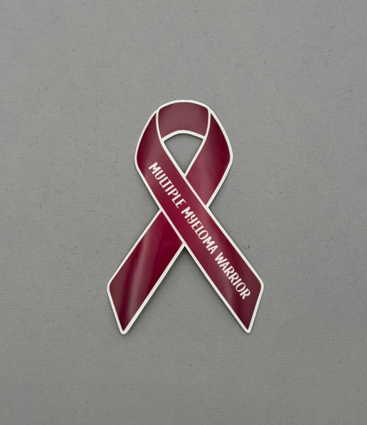 Multiple Myeloma Warrior Ribbon Sticker