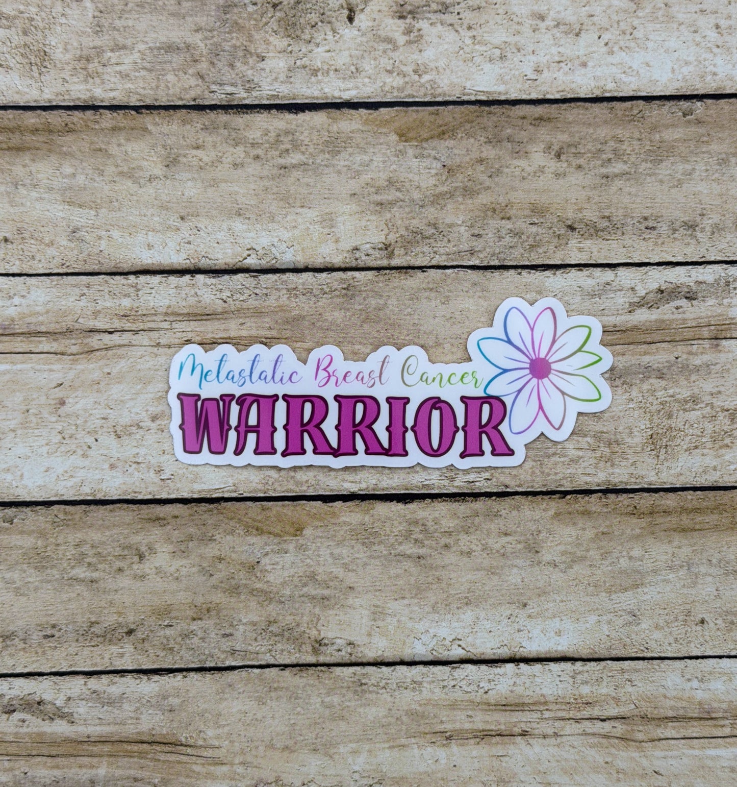 Metastatic Breast Cancer Warrior Flower Sticker