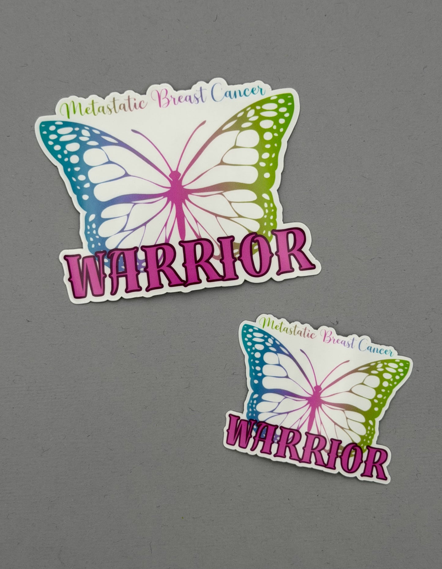 Metastatic Breast Cancer Warrior Butterfly Sticker