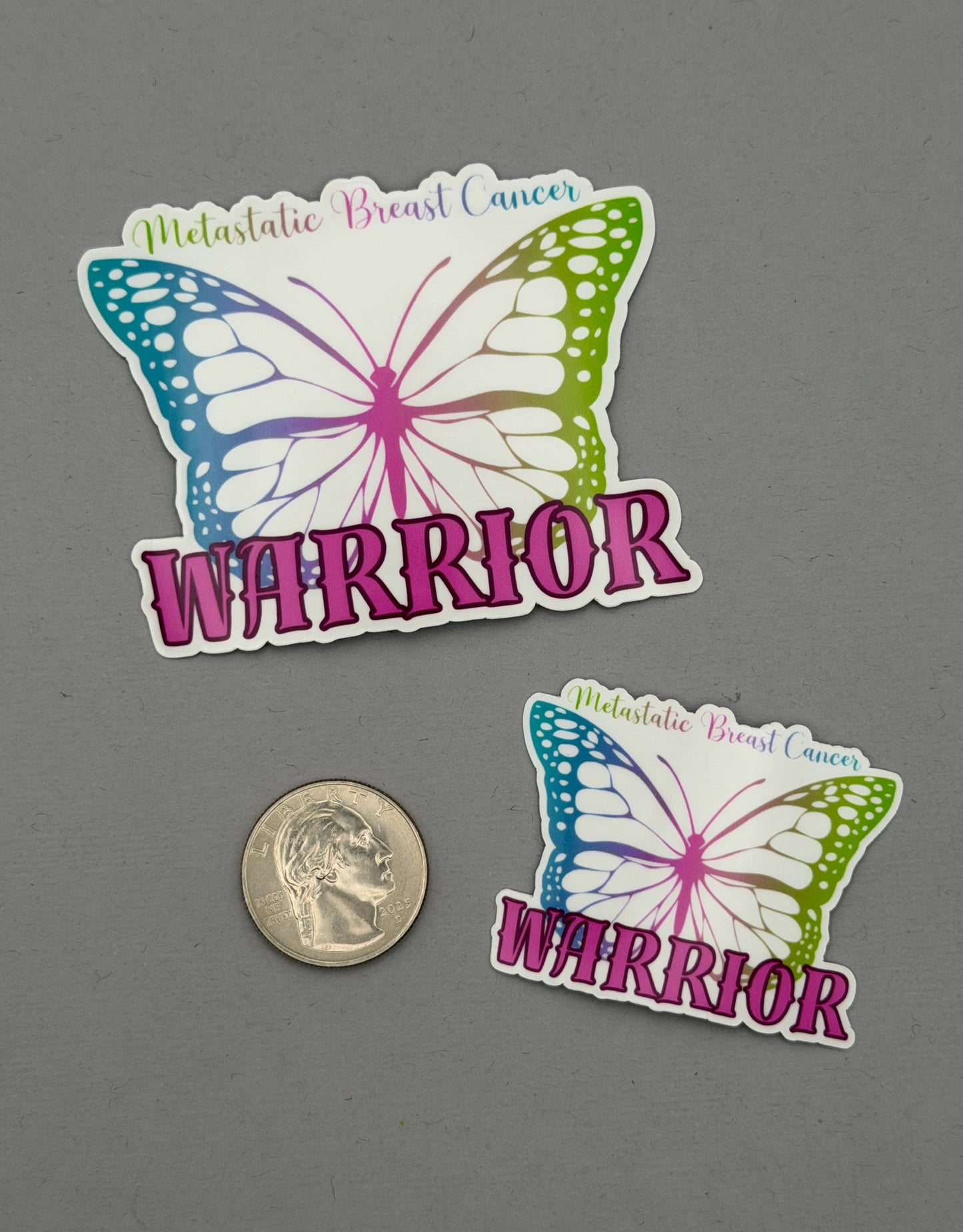 Metastatic Breast Cancer Warrior Butterfly Sticker