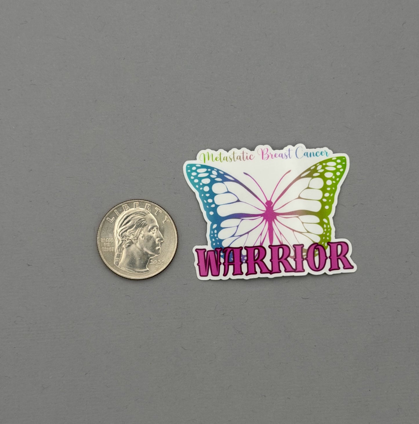 Metastatic Breast Cancer Warrior Butterfly Sticker