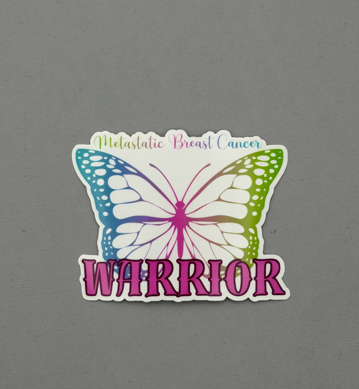 Metastatic Breast Cancer Warrior Butterfly Sticker