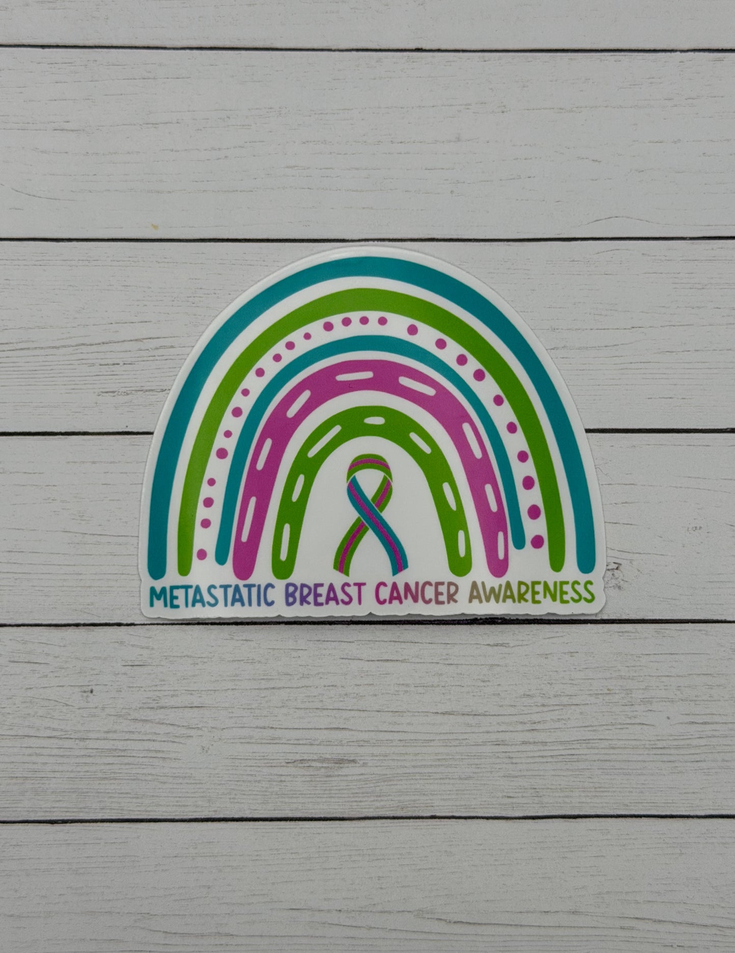 Metastatic Breast Cancer Awareness Rainbow Sticker
