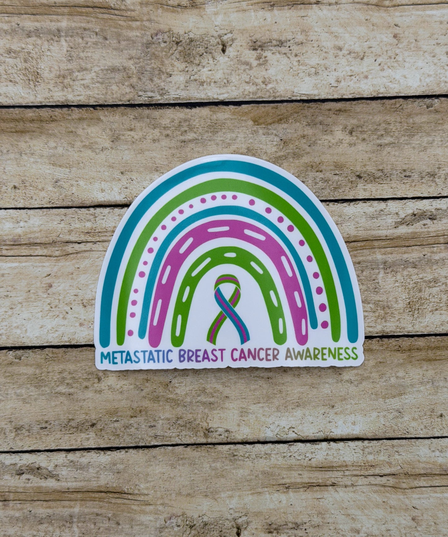 Metastatic Breast Cancer Awareness Rainbow Sticker