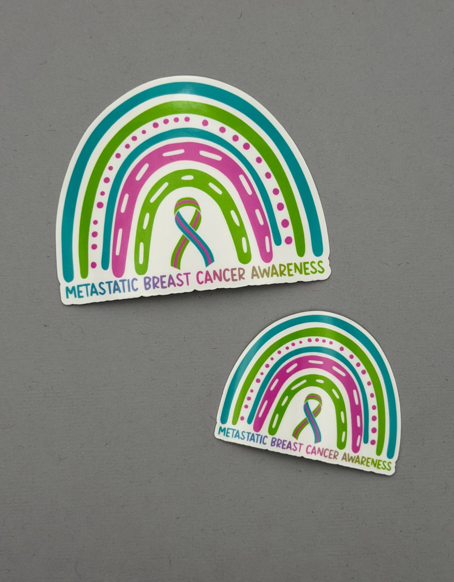 Metastatic Breast Cancer Awareness Rainbow Sticker