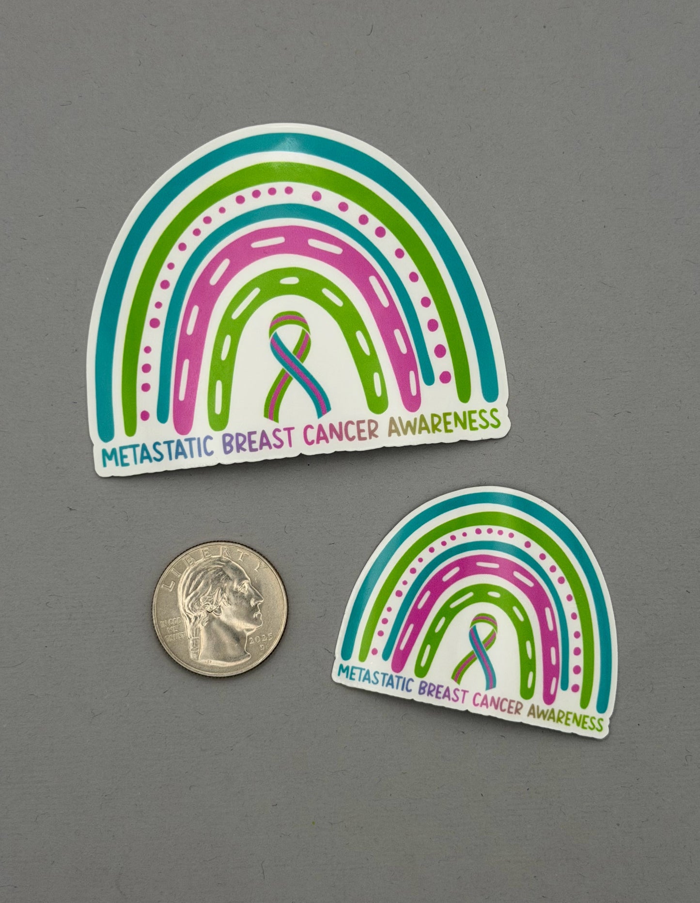 Metastatic Breast Cancer Awareness Rainbow Sticker