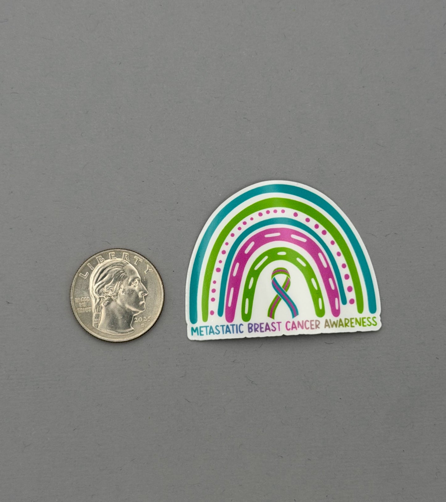 Metastatic Breast Cancer Awareness Rainbow Sticker
