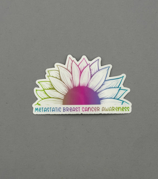 Metastatic Breast Cancer Awareness Sunflower Sticker