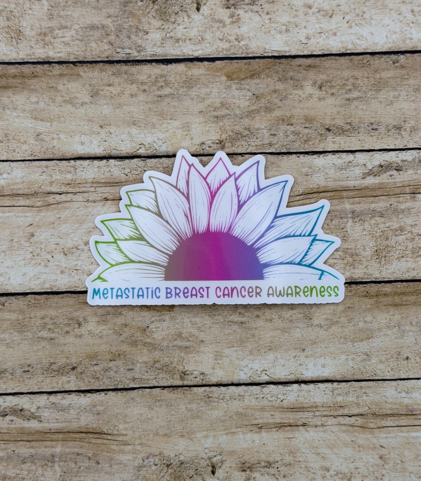 Metastatic Breast Cancer Awareness Sunflower Sticker