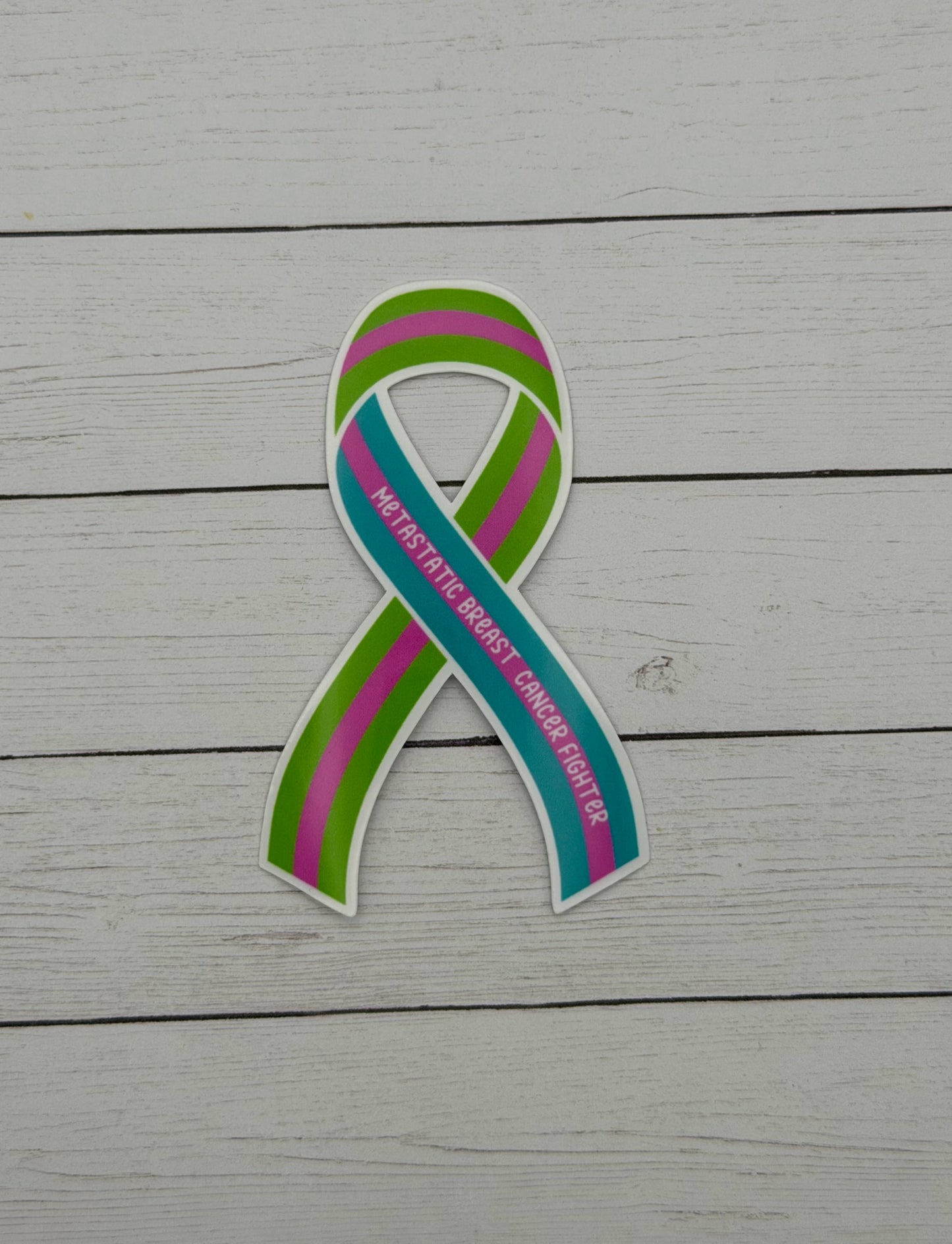 Metastatic Breast Cancer Fighter Ribbon Sticker