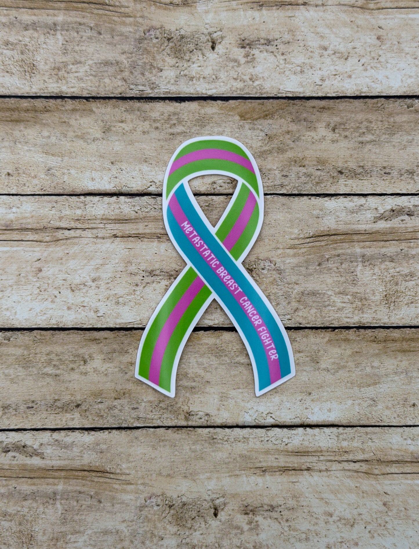 Metastatic Breast Cancer Fighter Ribbon Sticker