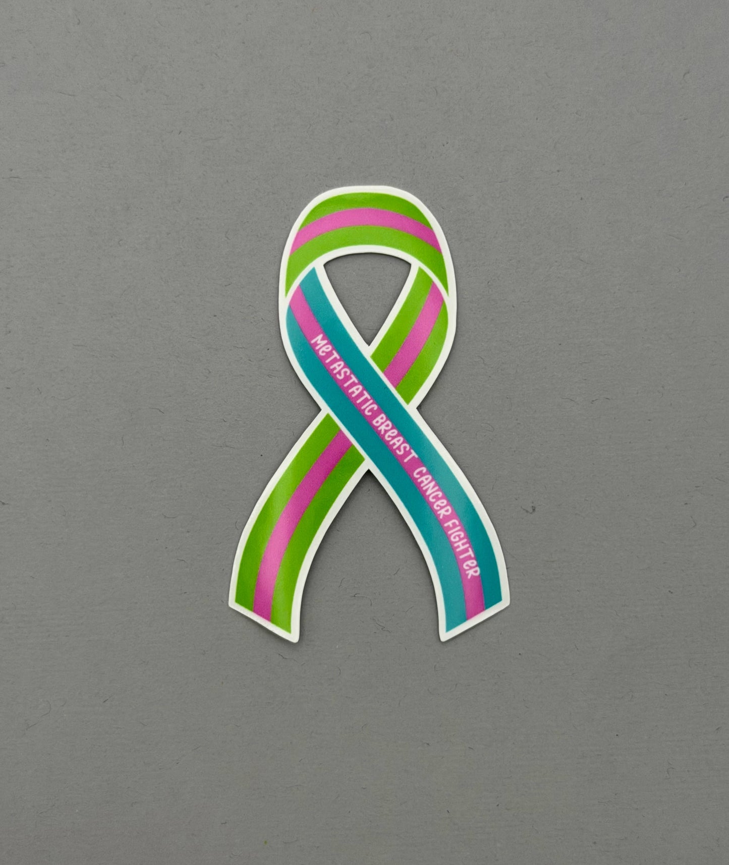 Metastatic Breast Cancer Fighter Ribbon Sticker