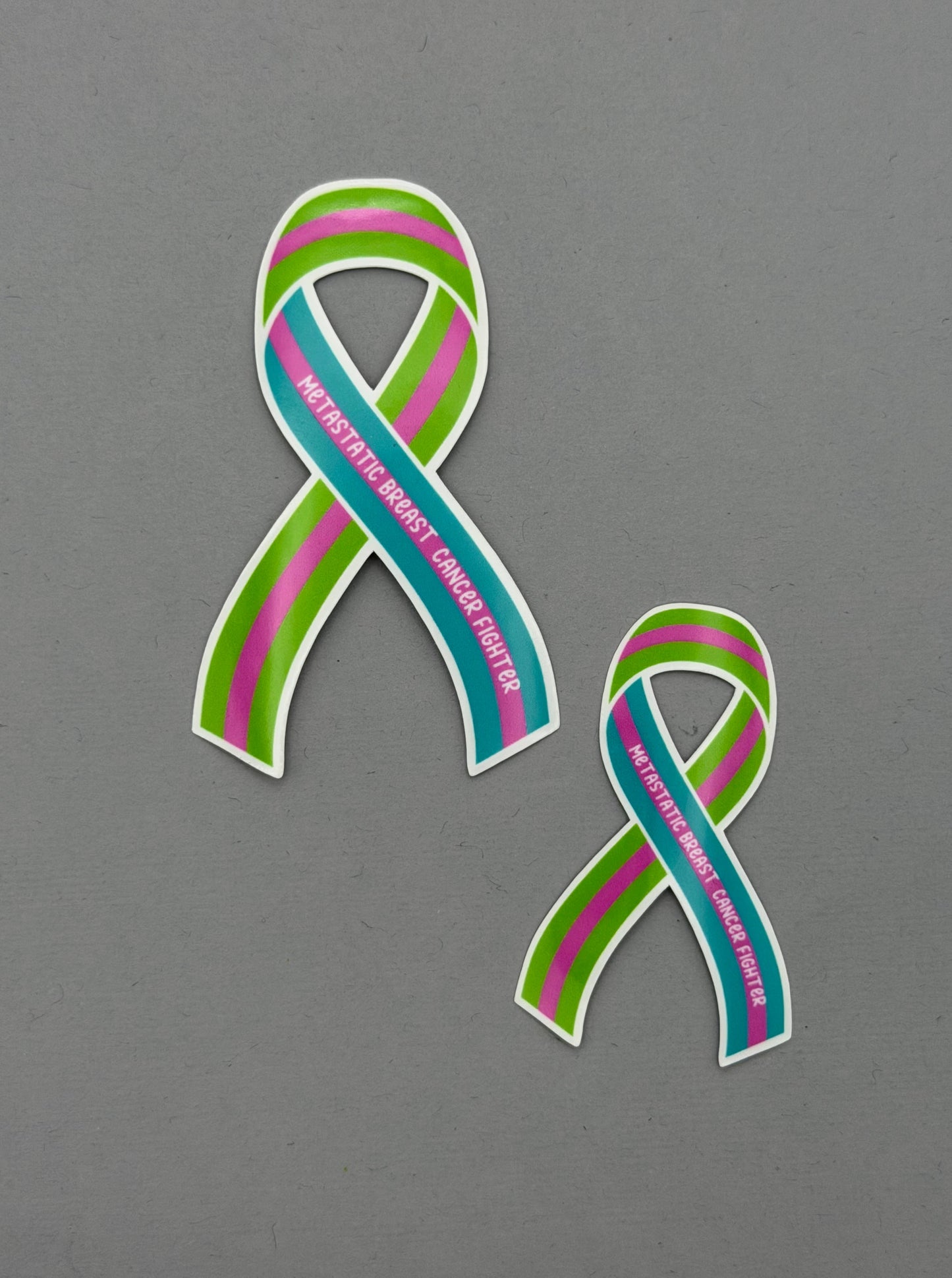 Metastatic Breast Cancer Fighter Ribbon Sticker