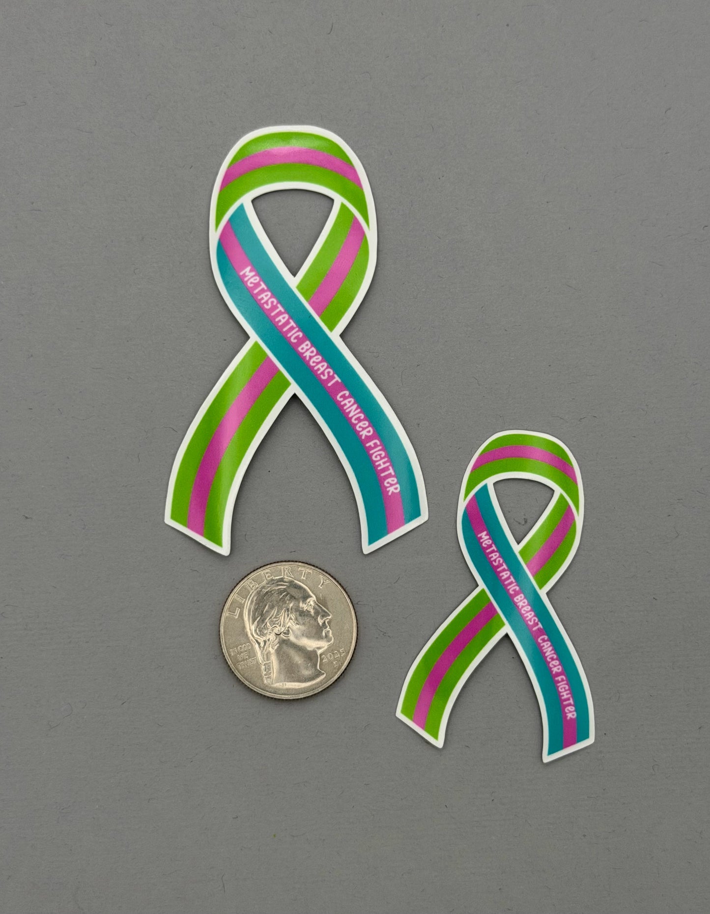 Metastatic Breast Cancer Fighter Ribbon Sticker